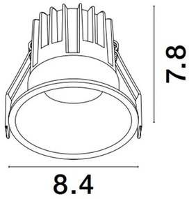 Spot LED incastrabil tavan fals / plafon LUELA 4000K negru/auriu