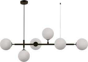 Candelabru pe cablu ALISA, 6x E14/40W/230V, negru