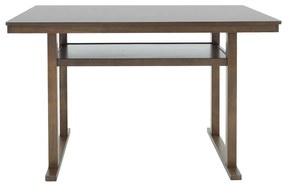 Masa de bar Tenor lemn natural cauciuc - MDF, culoarea nuc 150x90x91.5cm