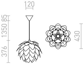 Lustră pe cablu ENCOMBRE 1xE27/42W/230V RED-Design Rendl-R12381