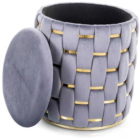 Taburet Bargino Velvet, gri