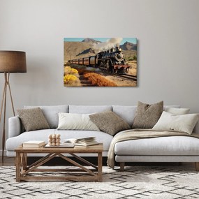 Tablou - Locomotivă cu aburi (90x60 cm)