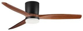Lustra LED cu Ventilator si telecomanda ALOA negru/dark wood