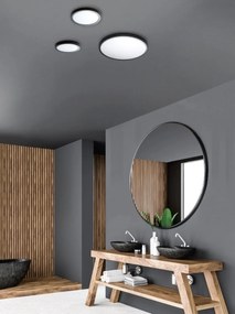 Mini Plafoniera LED design slim MALTA R 23 4000K neagra