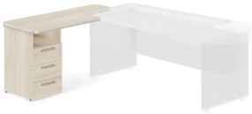 Container portuar TopOffice Premium, stânga, salcâm deschis