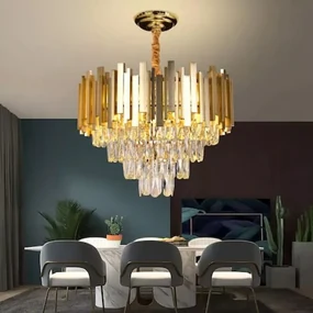 Candelabru Cristal, Elit'S, Gold, Esn339/300R, Dimensiune 30cm