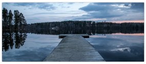 Tablou - Ponton de lemn, lac (120x50 cm)
