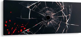 Tablou abstract - sticla spartă (120x50 cm)