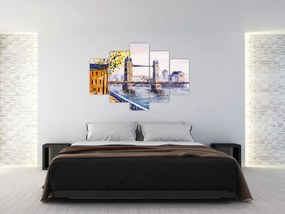 Tablou - Pictură oraș (150x105 cm)