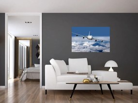 Tablou - Avion în nori (90x60 cm)