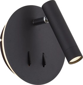 Lampă de perete modernă neagră, inclusiv LED cu USB-C - Croft