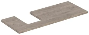 Blat pentru lavoar Geberit One cu decupaj in stanga 120 cm nuc american Hickory