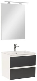 Mobilier complet de baie Vario Forte 60 alb-antracit