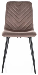 Scaun de bucătărie Freville Velvet, maro