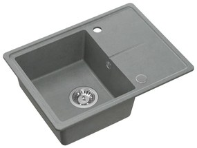 Chiuveta compozit incastrata Quadron Pop Tony 116 gri 60x45 cm