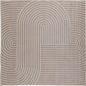 vidaXL Covoare de zonă Pătrat PALMERAS Bej 200 x 200 cm Poliester