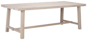 Masă de dining din lemn de stejar lăcuit Rowico Brooklyn, 220 x 95 cm, mat