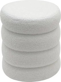 Taburete cu spatiu de depozitare, VOGUE 40cm boucle alb