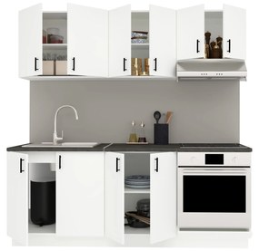 Set Bucatarie Karo V10, Alb, Blat Thermo 28 mm, L 200 cm