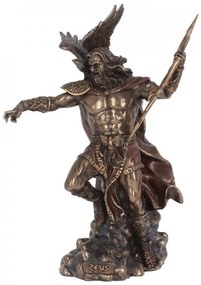 Statueta rasina si bronz mitologica Zeus 30cm