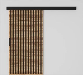 Ușă glisantă Perion – 106x1.6x205 cm – Stejar Wotan / Negru