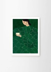 Poster 30x40 cm Coffee Alone At Place De Clichy – Sofia Lind – The Poster Club