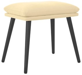 341513 vidaXL Taburet, crem alb, 45x29,5x35 cm, catifea