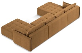 Colțar teracotă extensibil/cu spațiu de depozitare (în formă de "U") Moku – Makamii