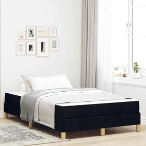 vidaXL Pat cu arcuri Negru și Maro 120 x 200 cm