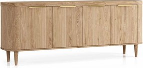 Comodă lemn masiv RoyalWood 4 usi, 180 × 50 × 77 cm