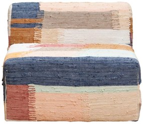 Fotoliu modular multicolor din bumbac țesut manual, „Chindi”
