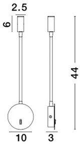Aplica LED cu spot directionabil design minimalist Jaco alba NVL-8140321