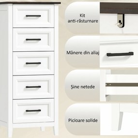 HOMCOM comodă înaltă și îngustă | Aosom Romania