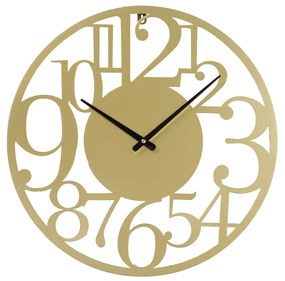 Ceas de perete auriu Numero 50/3,5 cm