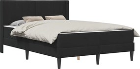 vidaXL Cadru de pat cu saltea Negru 120 x 200 cm Catifea