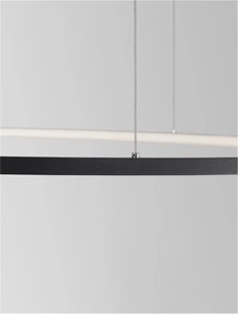Lustra LED suspendata design modern circular TARQUIN D-100cm negru