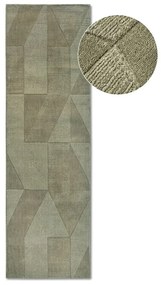 Covor tip traversă verde țesut manual din lână 80x250 cm Ursule – Villeroy&amp;Boch