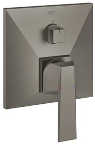 Baterie cada - dus incastrata Grohe Allure Brilliant 3 iesiri antracit periat Hard Graphite fara corp ingropat