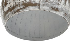 Abajur din metal, gri deschis, finisaj patinat, 60 x 60 cm, „Montargis”