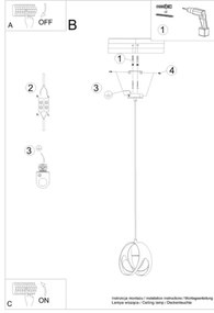 Lustră pe cablu TULOS 1xE27/60W/230V albă Sollux SL.1083