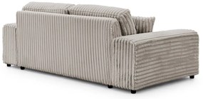 Canapea gri deschis cu tapițerie din catifea reiată 213 cm Justin – Ropez