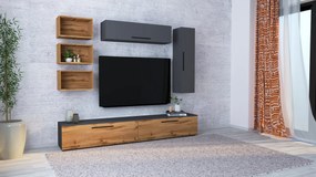 Living haaus Haga V14, Antracit/Stejar Wotan, L 240 cm