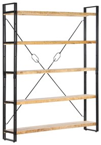 286580 vidaXL Bibliotecă cu 5 rafturi, 140 x 30 x 180 cm, lemn masiv de mango