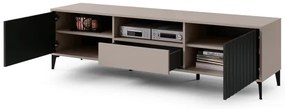 Comodă TV RONJA cu sertar, taupe/negru
