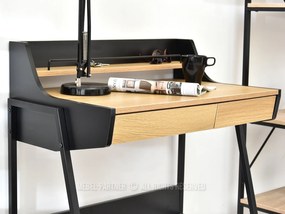 Masă PC Borge (stejar + negru). 1109737