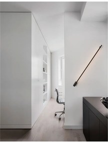 Aplica de perete LED design liniar GROPIUS negru, L-90cm, H-7cm