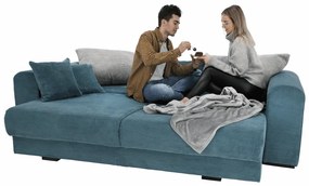 Canapea foarte spatioasa, albastru, mentol, gri deschis, GILEN BIG SOFA