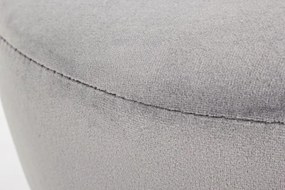 Set 2 taburete gri din catifea, Adeline Antik Bizzotto