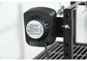 Grătar cu cărbuni cu motor 4W/230V negru