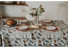 Față de masă din in 140x140 cm Golden Fall – Linen Tales